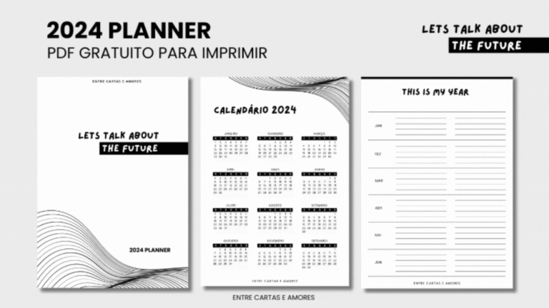 Planner 2024 Para Imprimir: Semanal, Mensal, Anual E Muito Mais ...