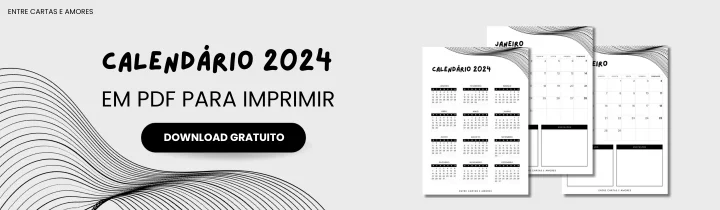 Calendário 2024 para imprimir grátis em PDF